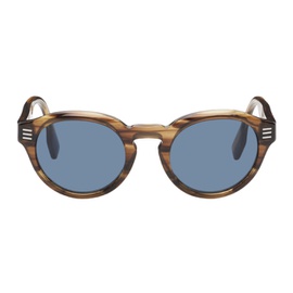 버버리 Burberry Brown Stripe Sunglasses 241376M134018