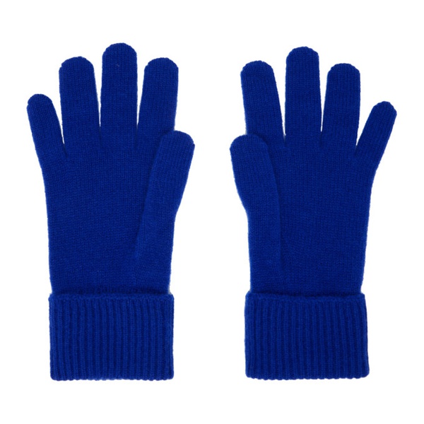 버버리 버버리 Burberry Blue Cashmere Blend Gloves 241376M135005