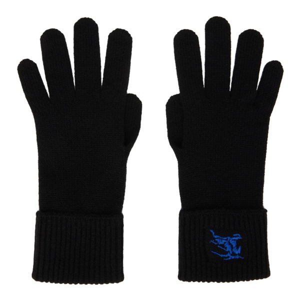 버버리 버버리 Burberry Black Cashmere Blend Gloves 241376M135006