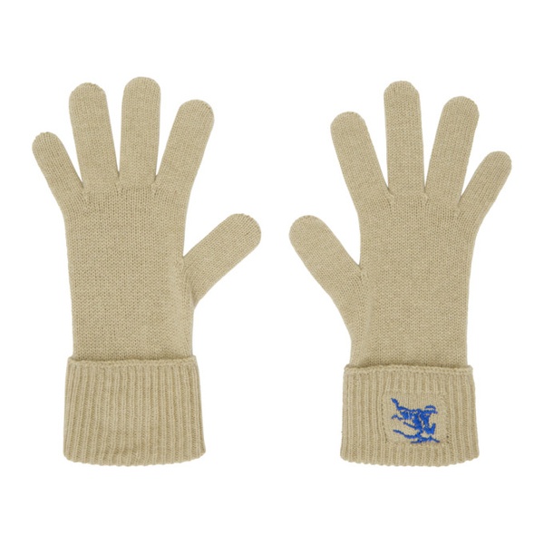 버버리 버버리 Burberry Beige Cashmere Blend Gloves 241376M135007