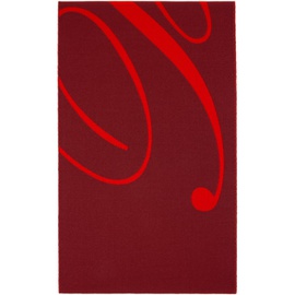 버버리 Burberry Burgundy & Red Logo Wool Silk Scarf 241376M150013