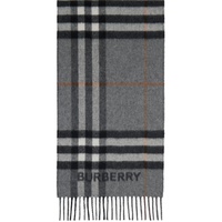 버버리 Burberry Gray Contrast Check Scarf 241376M150033