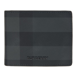 버버리 Burberry Black & Gray Check Wallet 241376M164025