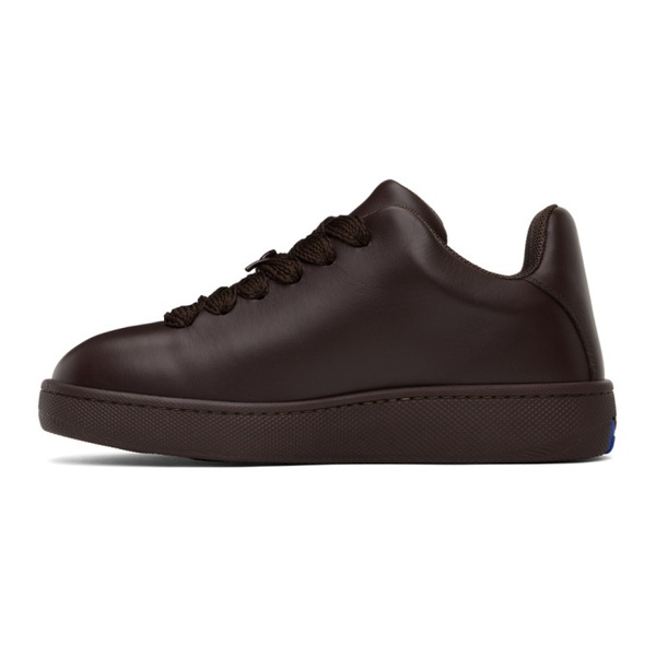 버버리 버버리 Burberry Brown Leather Box Sneakers 241376M223004