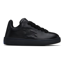 버버리 Burberry Black Leather Box Sneakers 241376M223005