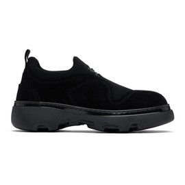 버버리 Burberry Black Suede Foam Sneakers 241376M223007