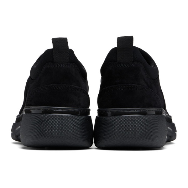 버버리 버버리 Burberry Black Suede Foam Sneakers 241376M223007
