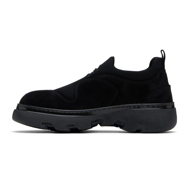 버버리 버버리 Burberry Black Suede Foam Sneakers 241376M223007