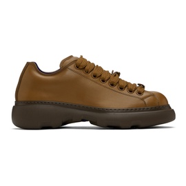 버버리 Burberry Brown Leather Ranger Sneakers 241376M225000
