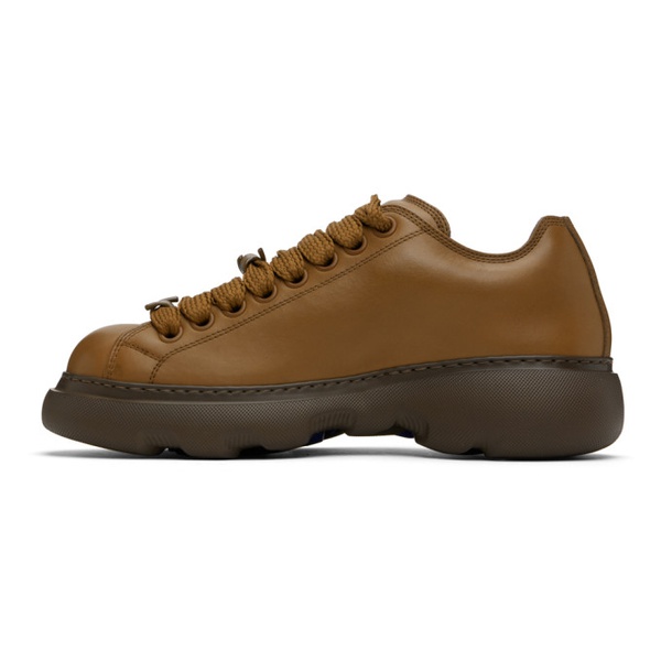 버버리 버버리 Burberry Brown Leather Ranger Sneakers 241376M225000