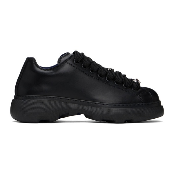버버리 버버리 Burberry Black Leather Ranger Sneakers 241376M225002