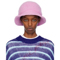 마르니 Marni SSENSE Exclusive Pink Furry Bucket Hat 241379F015002
