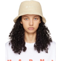 마르니 Marni 오프화이트 Off-White Embroidered Bucket Hat 241379F015006