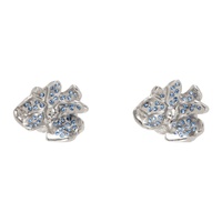 마르니 Marni Silver Metal Flower Stud Earrings 241379F022032