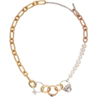마르니 Marni Gold Ring Charm Chain Necklace 241379F023012