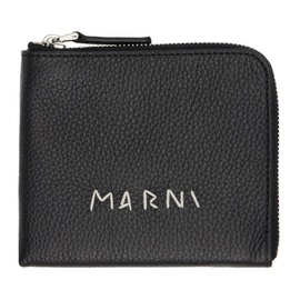 마르니 Marni Black Zip Around Wallet 241379F040015