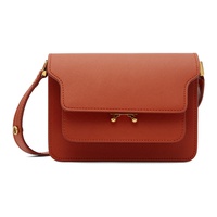 마르니 Marni Red Saffiano Leather Mini Trunk Bag 241379F048017