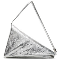 마르니 Marni Silver Leather Prisma Triangle Bag 241379F048087