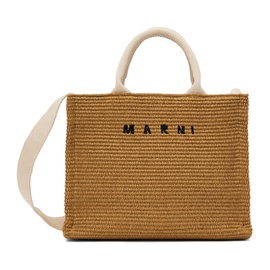 마르니 Marni Brown Small Basket Bag 241379F049021