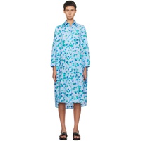 마르니 Marni Blue Printed Midi Dress 241379F054001
