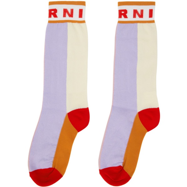 마르니 마르니 Marni Multicolor Colorblock Socks 241379F076003