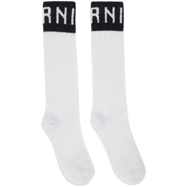 마르니 마르니 Marni Gray Mid-Calf Socks 241379F076009