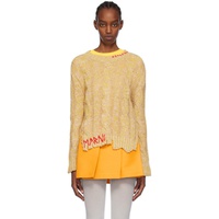 마르니 Marni Yellow Distressed Sweater 241379F096016