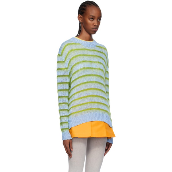 마르니 마르니 Marni Blue & Green Striped Sweater 241379F096030