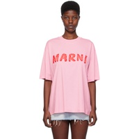 마르니 Marni Pink Printed T-Shirt 241379F110006