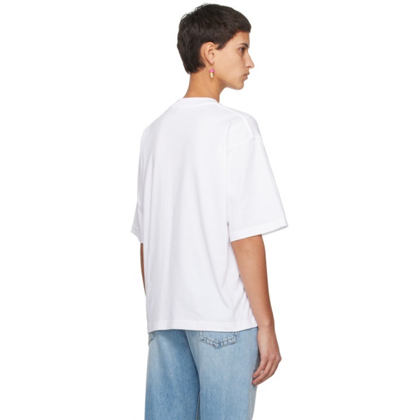 마르니 마르니 Marni White Dripping T-Shirt 241379F110021