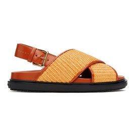 마르니 Marni Orange Fussbett Sandals 241379F124020
