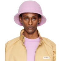 마르니 Marni SSENSE Exclusive Pink Furry Bucket Hat 241379M140002