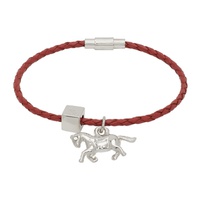 마르니 Marni Red Graphic Charm Bracelet 241379M142008