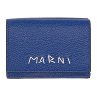 마르니 Marni Blue Trifold Wallet 241379M164003