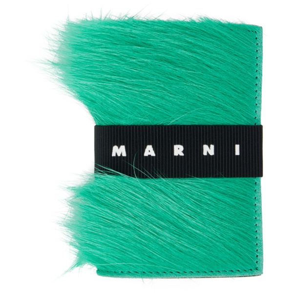 마르니 마르니 Marni Green Tri-Fold Wallet 241379M164009
