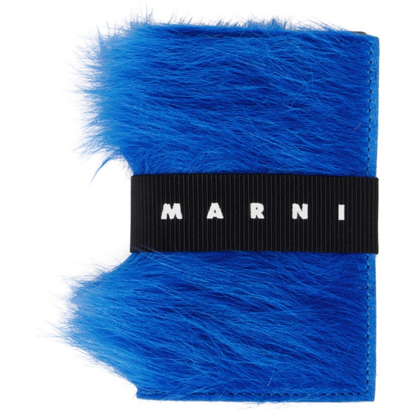 마르니 마르니 Marni Blue Tri-Fold Wallet 241379M164012