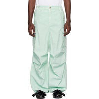 마르니 Marni Blue Garment-Dyed Denim Cargo Pants 241379M186003