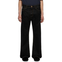 마르니 Marni Black Flocked Denim Jeans 241379M186007