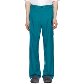 마르니 Marni Blue Straight-Leg Cargo Pants 241379M188008