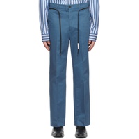 마르니 Marni Blue Straight-Leg Trousers 241379M191024