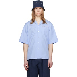 마르니 Marni Blue Printed Shirt 241379M192041