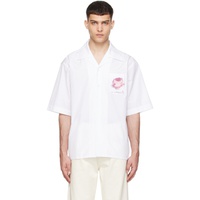마르니 Marni White Patch Shirt 241379M192059