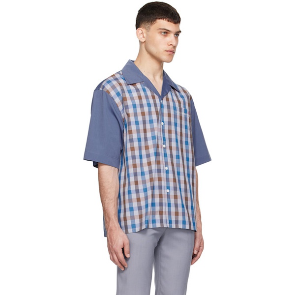 마르니 Marni Navy Embroidered Shirt 241379M192060