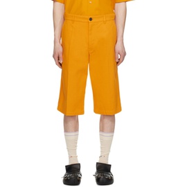마르니 Marni Orange Straight-Leg Shorts 241379M193004