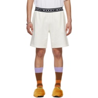 마르니 Marni White Jacquard Shorts 241379M193016