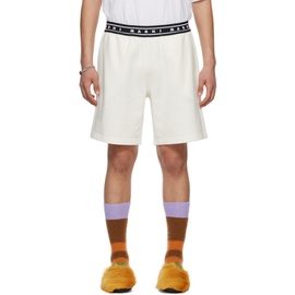 마르니 Marni White Jacquard Shorts 241379M193016