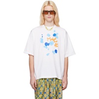 마르니 Marni White Dripping T-Shirt 241379M213007