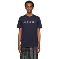 마르니 Marni Navy Crewneck T-Shirt 241379M213011