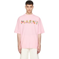마르니 Marni Pink Printed T-Shirt 241379M213026