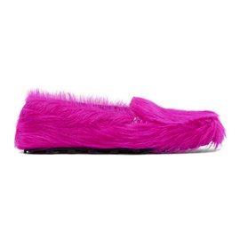 마르니 Marni Pink Calf-Hair Moc Loafers 241379M231033